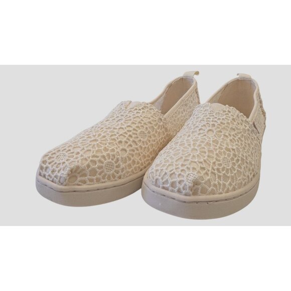 Toms Youth Alpargata Size 3 Natural Moroccan Crochet NWT $60 - Picture 11 of 11